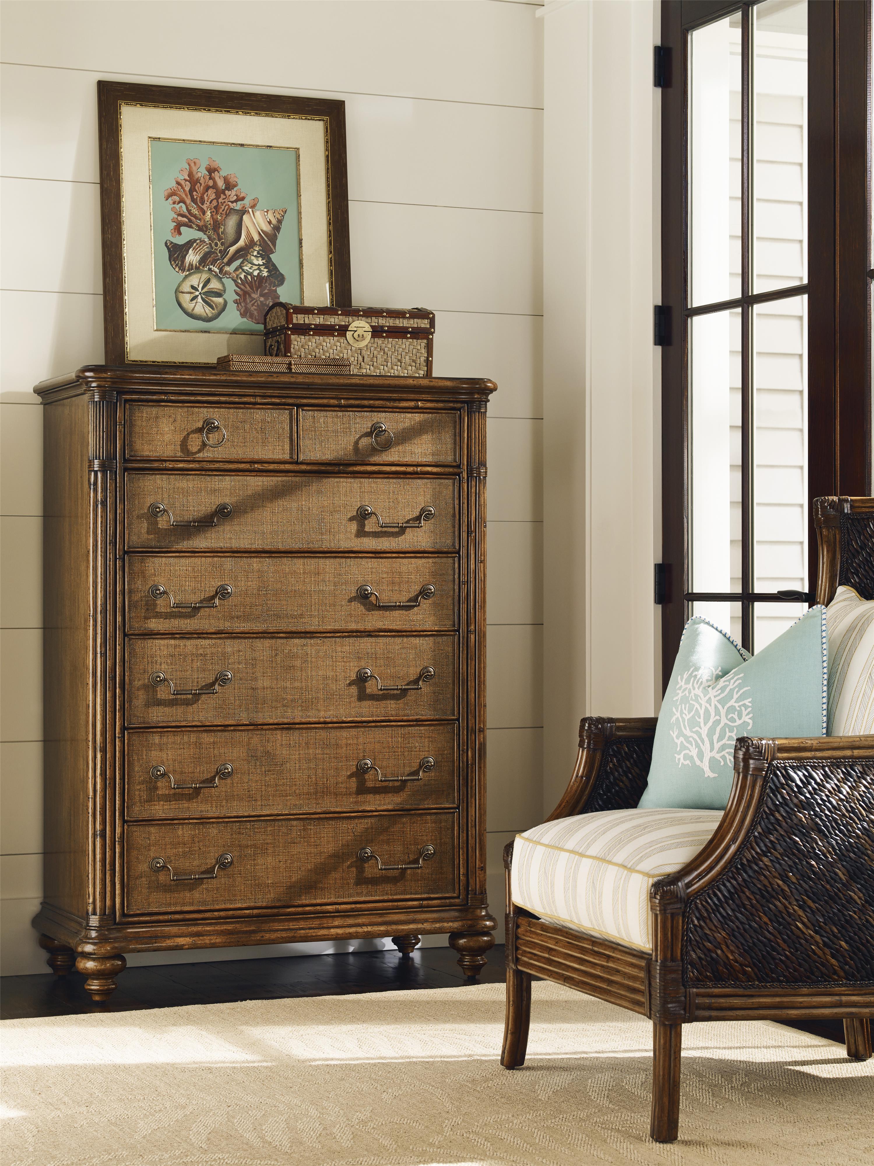 Tommy Bahama Home Bali Hai 593 307 Tobago Drawer Chest with Woven